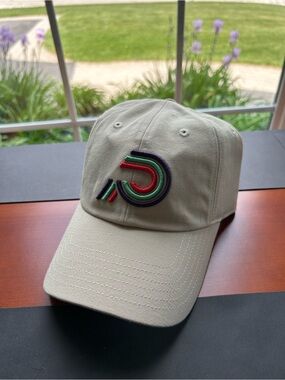 Podium Crossfit Beige Baseball Cap with Colorful Embroidered Logo